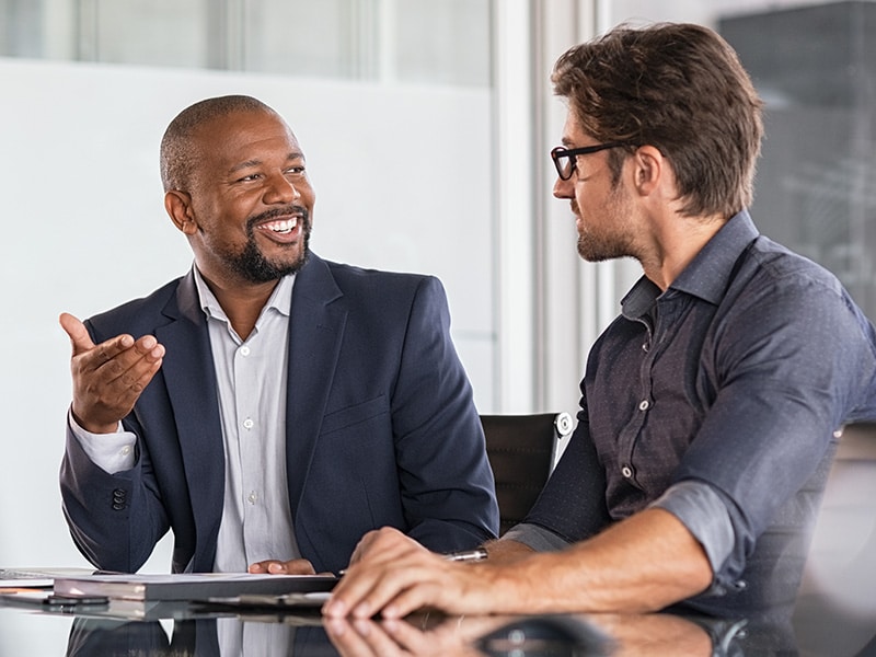 Multiethnic business people in meeting